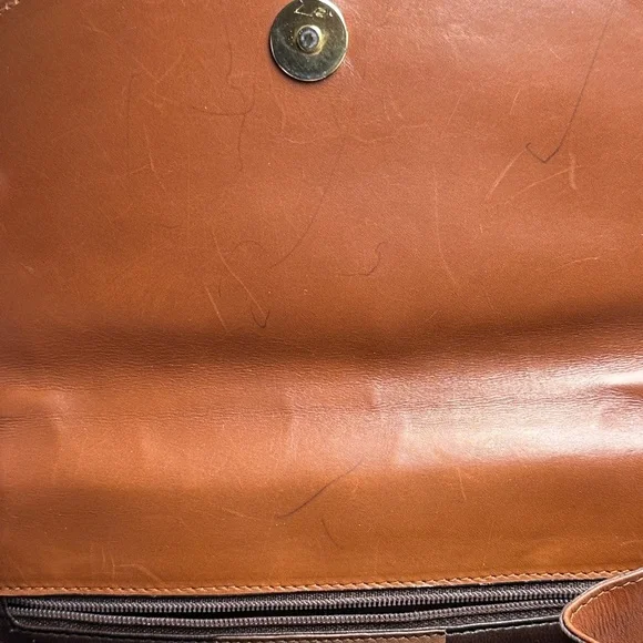 Salvatore Ferragamo Vintage Cognac Leather Flap Shoulder Crossbody Bag - Picture 9 of 16